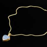 Handgefertigter Gelbgold 750/900 Herz Anhänger mit… - Foto 1