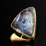 Handcrafted 750 yellow gold pendant with opal matr… - фото 3