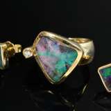 3 pieces of handmade 750 yellow gold jewellery wit… - фото 2