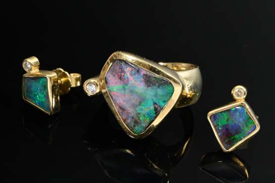 3 pieces of handmade 750 yellow gold jewellery wit… - фото 2 3 pieces of handmade 750 yellow gold jewellery wit… - фото 2