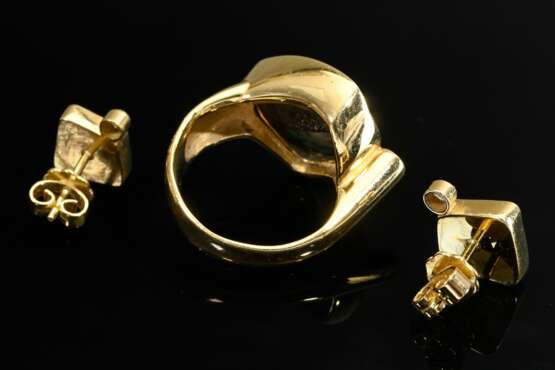 3 pieces of handmade 750 yellow gold jewellery wit… - фото 3 3 pieces of handmade 750 yellow gold jewellery wit… - фото 3