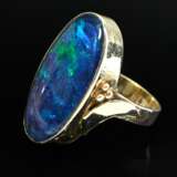 Handcrafted 585 yellow gold ring with abstract flo… - фото 1