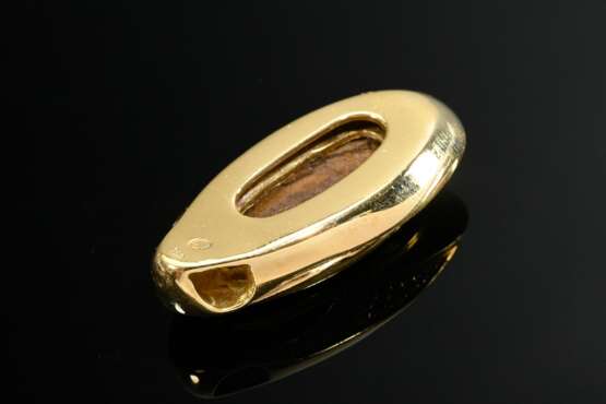 Schwerer Gelbgold 750 Anhänger in ovoider Form mit… - Foto 2 Schwerer Gelbgold 750 Anhänger in ovoider Form mit… - Foto 2