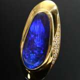 Schwerer Gelbgold 750 Anhänger in ovoider Form mit… - Foto 3