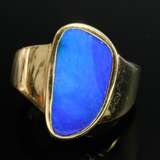 Handcrafted 750 yellow gold ring with irregular in… - фото 3