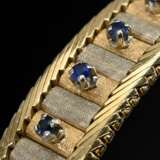 Mid-century tricolour 585 gold bracelet with 12 sa… - фото 4
