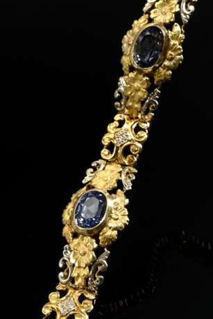 Decorative 750 yellow gold bracelet in Biedermeier… - фото 2