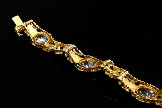 Decorative 750 yellow gold bracelet in Biedermeier… - фото 3