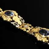 Decorative 750 yellow gold bracelet in Biedermeier… - фото 4