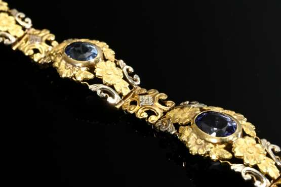 Decorative 750 yellow gold bracelet in Biedermeier… - фото 4