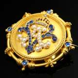 Large courtly yellow gold 900 gift brooch of Empre… - фото 1