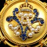 Large courtly yellow gold 900 gift brooch of Empre… - фото 4