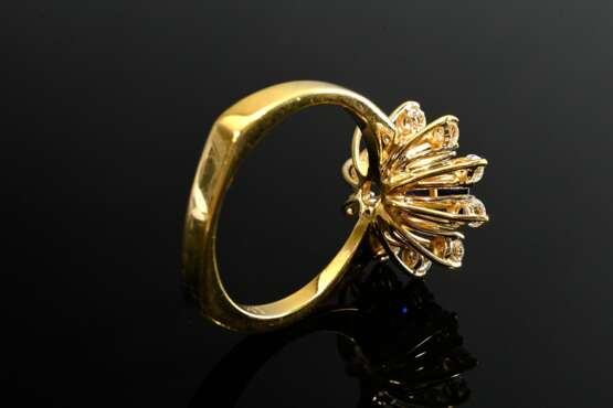750 yellow gold ring with sapphire doublet (1.91 c… - photo 4 750 yellow gold ring with sapphire doublet (1.91 c… - photo 4