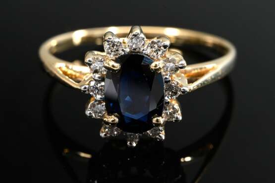 Zarter Entourage Gelbgold 585 Ring mit Saphir Doub… - Foto 2 Zarter Entourage Gelbgold 585 Ring mit Saphir Doub… - Foto 2