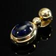 585 yellow gold clip pendant with sapphire cabocho… - Сейчас на аукционе