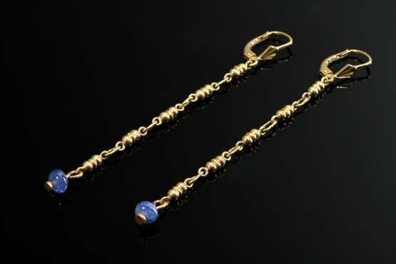 Paar Gelbgold 750 Ohrgehänge aus geschmiedeten Ket… - Foto 1 Paar Gelbgold 750 Ohrgehänge aus geschmiedeten Ket… - Foto 1