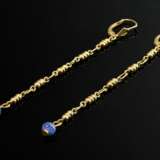 Paar Gelbgold 750 Ohrgehänge aus geschmiedeten Ket… - Foto 1