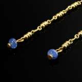 Paar Gelbgold 750 Ohrgehänge aus geschmiedeten Ket… - Foto 2