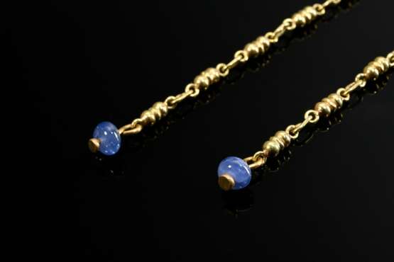 Paar Gelbgold 750 Ohrgehänge aus geschmiedeten Ket… - Foto 2 Paar Gelbgold 750 Ohrgehänge aus geschmiedeten Ket… - Foto 2