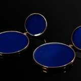 Paar moderne vergoldete Silber 925 Ohrhänger mit b… - Foto 2