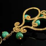 2 pieces of jewellery: decorative 750 yellow gold … - photo 2