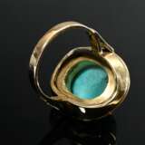 Mid-century yellow gold 585 ring with turquoise ca… - photo 4