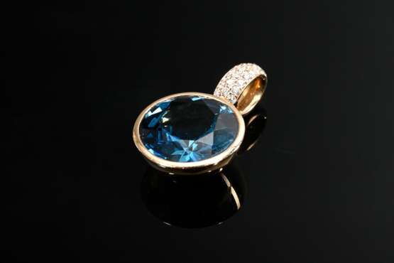 Burkhardt + Bischoff rose gold 585 pendant with bl… - photo 2