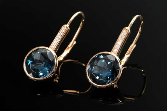 Pair of Burkhardt + Bischoff rose gold 585 earring… - фото 1 Pair of Burkhardt + Bischoff rose gold 585 earring… - фото 1