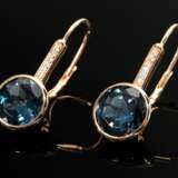 Pair of Burkhardt + Bischoff rose gold 585 earring… - фото 1