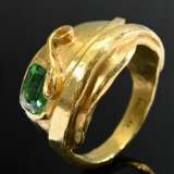 Large yellow gold 999 ring with rectangular savoli… - фото 1