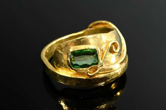 Large yellow gold 999 ring with rectangular savoli… - фото 3 Large yellow gold 999 ring with rectangular savoli… - фото 3