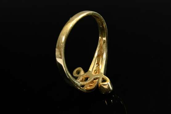 Modern 750 yellow gold ring with emerald drop and … - фото 4 Modern 750 yellow gold ring with emerald drop and … - фото 4