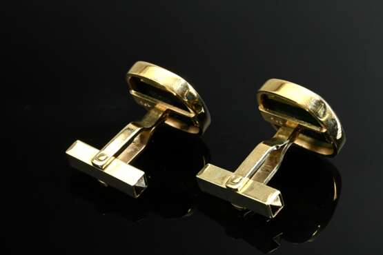 Pair of classic 585 yellow gold cufflinks with hel… - photo 2 Pair of classic 585 yellow gold cufflinks with hel… - photo 2
