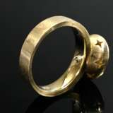 Handcrafted 585 yellow gold ring with oval faceted… - photo 4