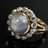 Delicate 750 yellow gold ring with star sapphire c… - photo 1