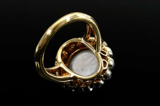 Delicate 750 yellow gold ring with star sapphire c… - photo 3