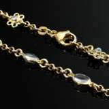 Yellow gold 585 link chain with moonstone cabochon… - photo 2