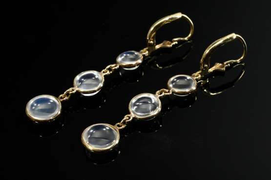 Pair of fashionable 585 yellow gold drop earrings … - фото 2 Pair of fashionable 585 yellow gold drop earrings … - фото 2