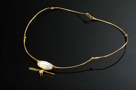 750 yellow gold necklace made from hand-forged bar… - фото 1 750 yellow gold necklace made from hand-forged bar… - фото 1