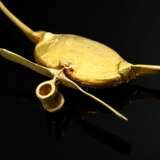 750 yellow gold necklace made from hand-forged bar… - фото 3