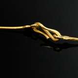 750 yellow gold necklace made from hand-forged bar… - фото 4