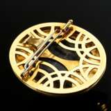 Oval yellow gold 750 pendant pin with late Biederm… - photo 2