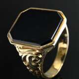 Gelbgold 585 Siegelring mit ungravierter oktogonal… - Foto 1