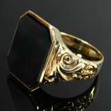 Gelbgold 585 Siegelring mit ungravierter oktogonal… - Foto 2