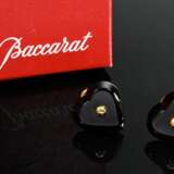 Pair of Baccarat ‘Coeur’ ear clips in black crysta… - фото 1