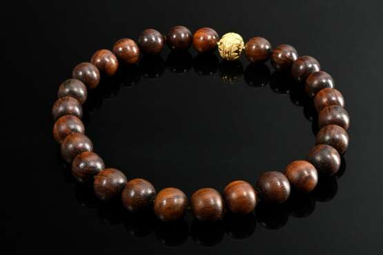 Wilm wooden bead necklace with ornamental granulat… - фото 1 Wilm wooden bead necklace with ornamental granulat… - фото 1