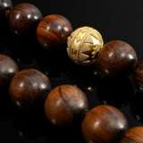 Wilm wooden bead necklace with ornamental granulat… - фото 2