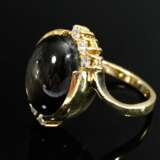 Gelbgold 585 Ring mit braunem Sternsaphir Cabochon… - Foto 2