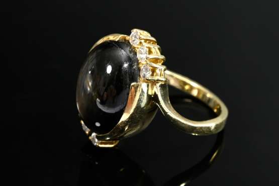 Gelbgold 585 Ring mit braunem Sternsaphir Cabochon… - Foto 2 Gelbgold 585 Ring mit braunem Sternsaphir Cabochon… - Foto 2