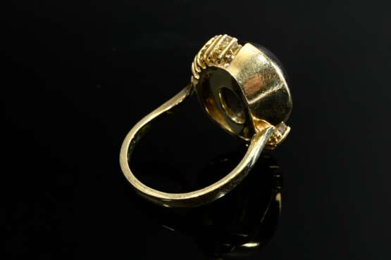 Gelbgold 585 Ring mit braunem Sternsaphir Cabochon… - Foto 3 Gelbgold 585 Ring mit braunem Sternsaphir Cabochon… - Foto 3
